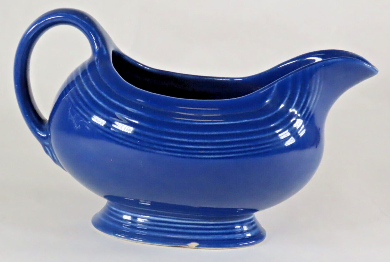 Vtg Fiestaware HL Pre1973 Blue Cobalt Gravy Boat Lowercase fiesta Mold