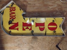 Metal Bar Open Sign