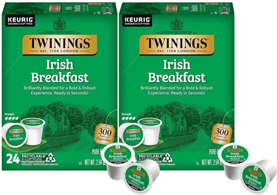 Twinings Irish Breakfast Black Tea K-Cup Pods for Keurig, 24 Count (Pack of 2), 