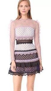 self portrait bellis lace trim dress