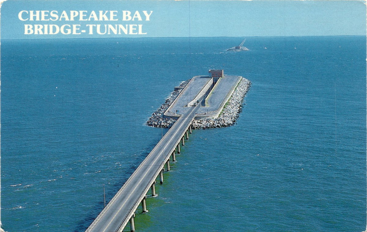 CHESAPEAKE BAY BRIDGE-TUNNEL, VIRGINIA BEACH, VIRGIN Postcard