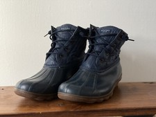 Sperry Women's Syren Gulf Quilted Nylon Duck Boot Navy Blue