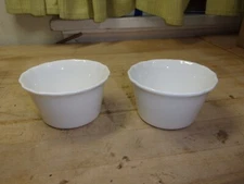 vintage lot of 2 sweese porcelain white 10 oz. dessert soup bowl