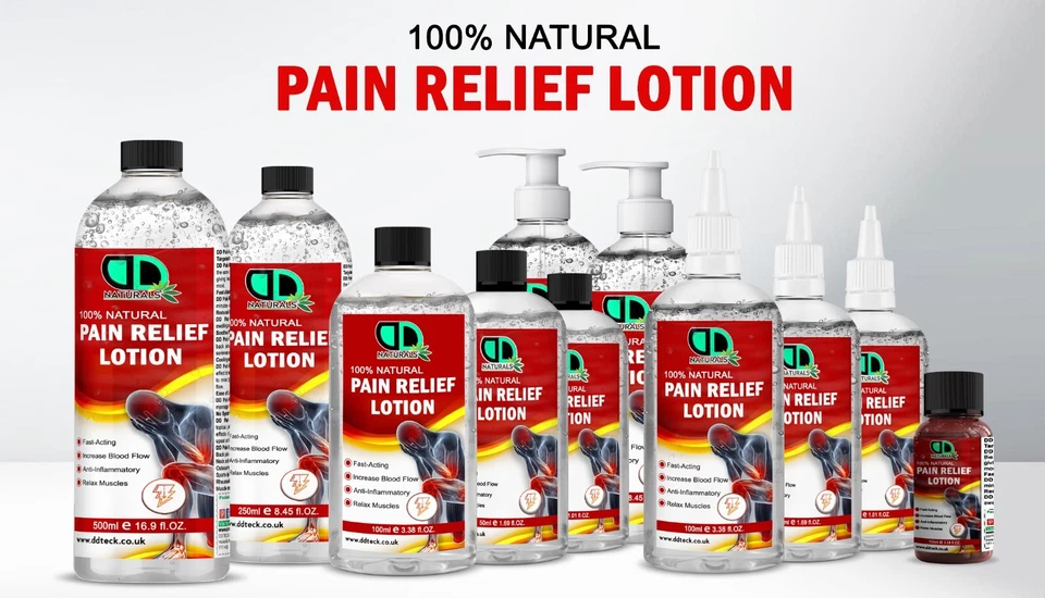 DD TECK 100% natürliche Schmerzlinderungslotion - schnell wirkend, erhöht die Durchblutung & Entspannung