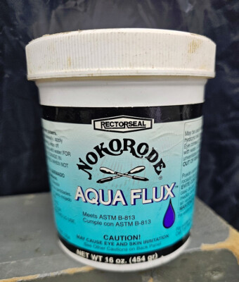 Nokorode Aqua Flux by Rectorseal, 16oz. Can Paste 74046, meets ASTM B-813