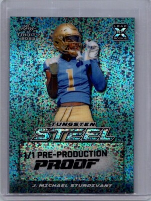 J. Michael Sturdivant 2024 Leaf Football 1/1 Pre Production Proof
