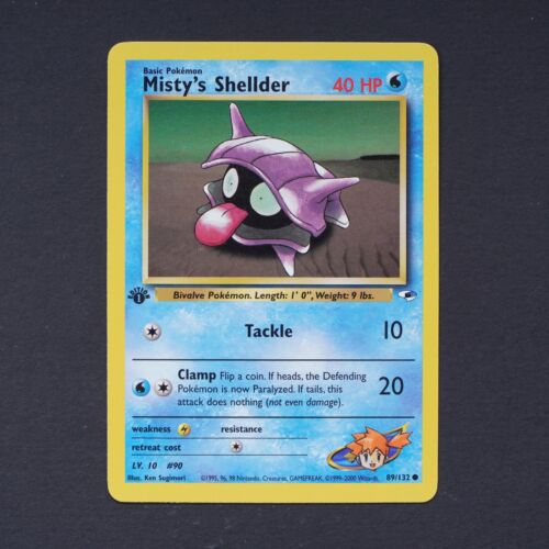 MISTY'S SHELLDER Gym Heroes 1ST EDITION  Pokemon Card 89/132 - Picture 1 of 10