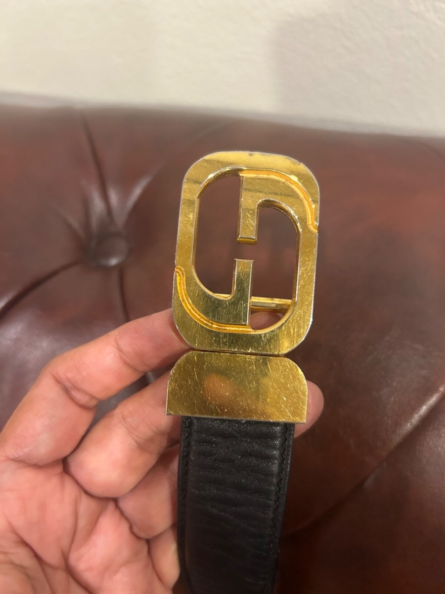 Vintage Gucci Reversible GG Logo Black/Brown Leather 31-33  display picture 1