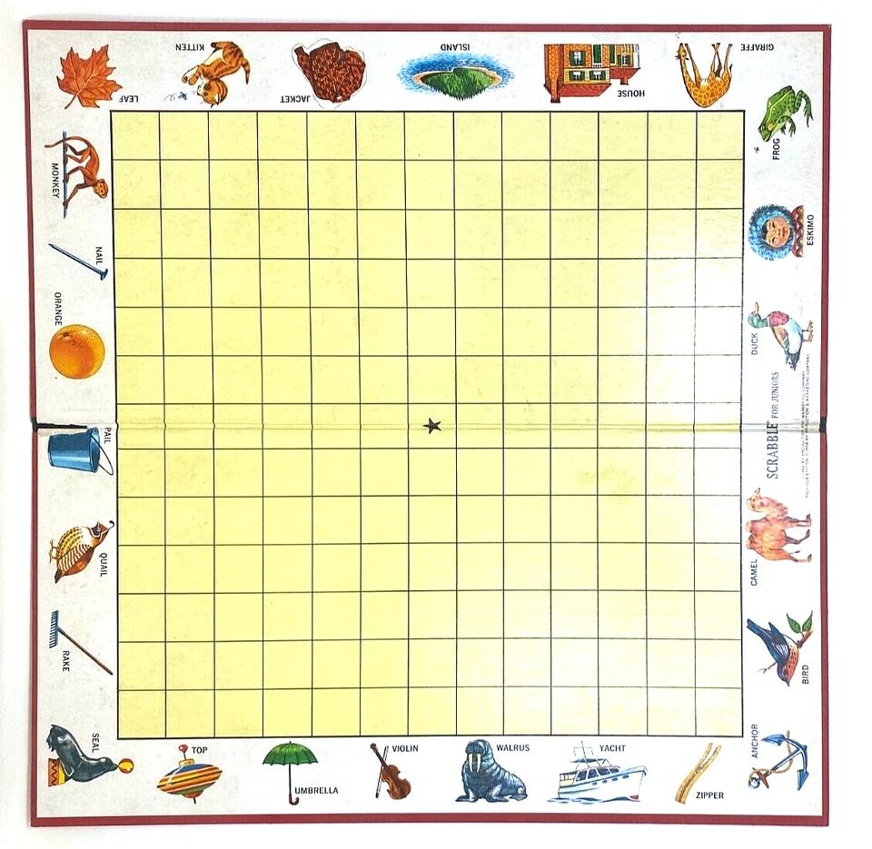 Scrabble for Juniors Edition 2 1964 Game Board ~ Selchow & Righter - GOOD - Image 2 of 3