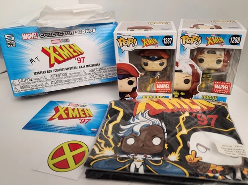 Funko Pop Collector Corps X-Men 97 Jean Grey 1287, Rogue 1288, Med T Shirt