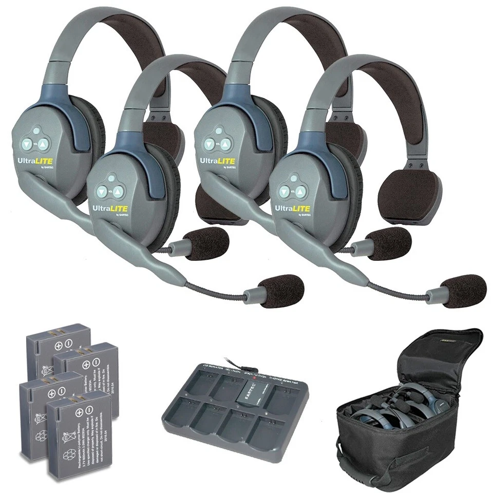 Eartec UltraLITE HD Full Duplex Wireless Headset Communication System - Image 3 of 4