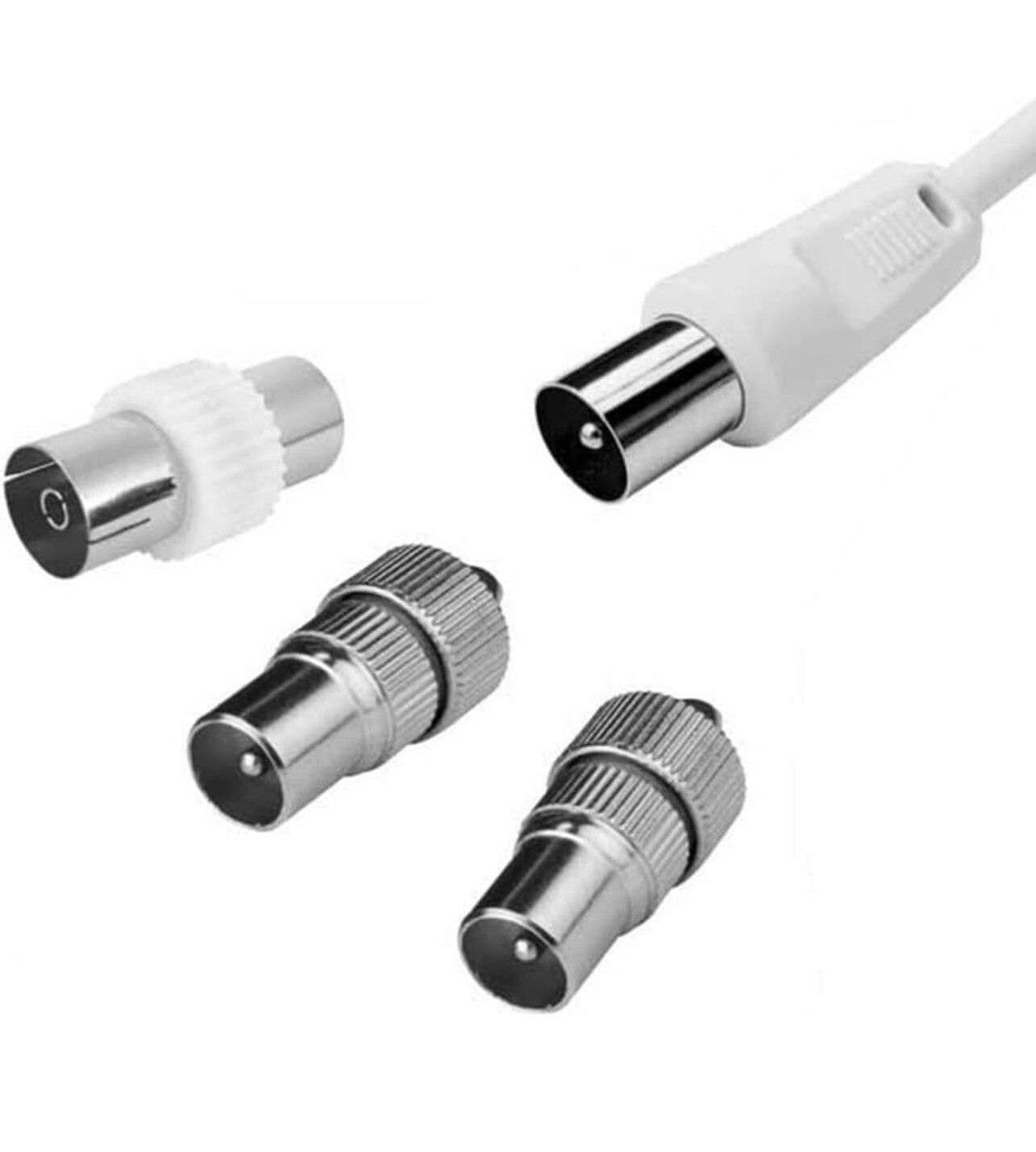 15M TV AERIAL COAXIAL CABLE EXTENSION KIT FREE VIEW CABLE PLUGS COAX