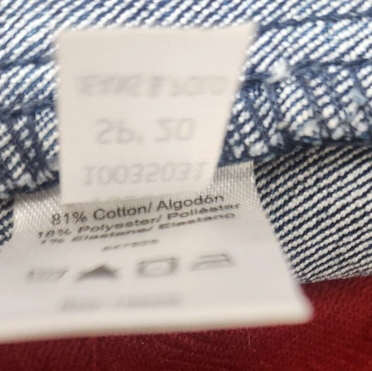 Women’s Distressed Denim Mini Skirt Frayed Hem Shredded Jean Skirt Y2K NWOT - Image 4 of 4