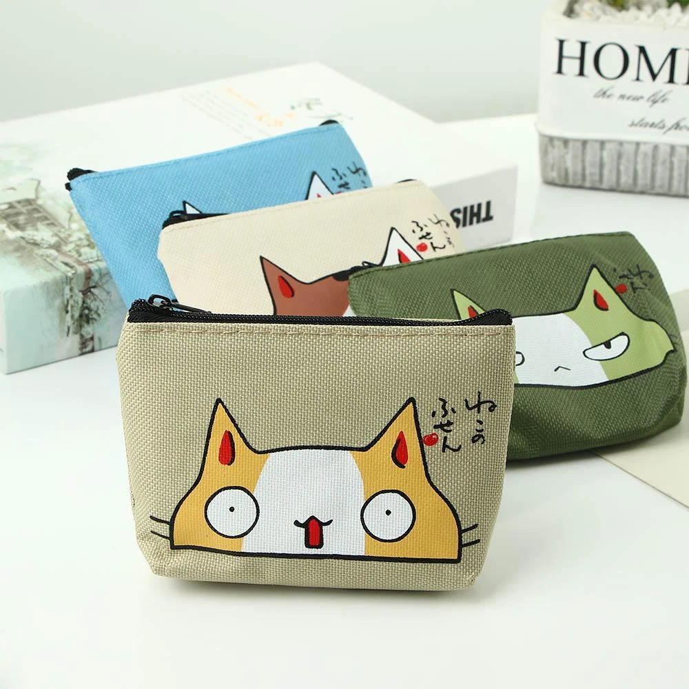 Money top print purse
