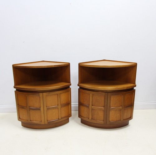 Pair of Nathan Squares Teak Bedside Cabinets / Small Corner Units - Picture 5 of 10