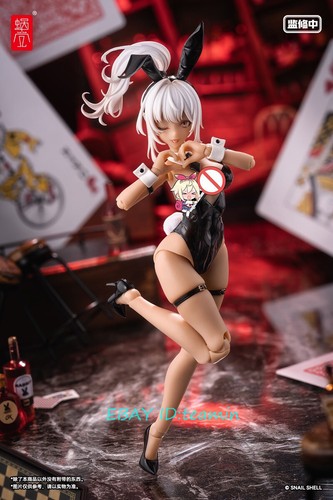 Schneckenhaus Hasenmädchen Aileen + Fahrrad + Füße Zubehör schwarz ver. 1/12 Figur - Bild 2 von 4