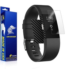 ArmorSuit MilitaryShield Fitbit Charge 2 Screen Protector  Black Carbon Fiber