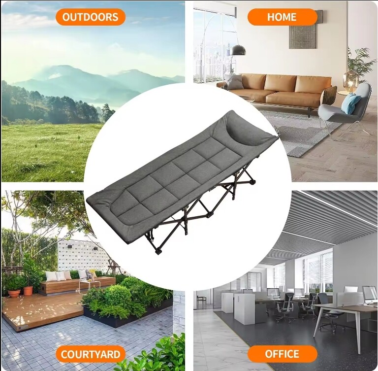 Portable Adults Camping Cot Outdoor Travel Folding Sleeping Cot Bed w