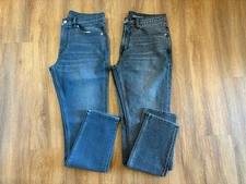 Men’s Straight Fit Denim Jeans, Size 29/30, New, Lot Of 2, Tapered