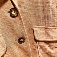  Linen Blazer Beachy Boho Sm Madewell Coastal Cotton Blend Gauzy Relaxed Tan