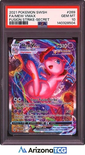 Pokemon 2021 Mew VMAX 269/264 Alt Art Secret Rare Fusion Strike GEM MINT PSA 10