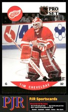 Tim Cheveldae 1990-91 Pro Set #602 Detroit Red Wings Rookie