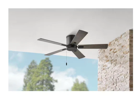 Hampton Bay Grantway 48 in. Indoor/Covered Matte Black Low Profile Ceiling Fan - Image 4 of 4
