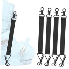 4pcs Snowboard Short Leash with Key Ring, 25cm/9.84in Polyester Ski Leash