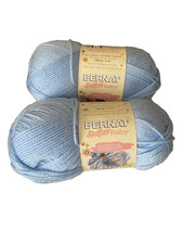2 New Bernat Softee Baby Yarn Pale Blue 02002 Light 3 362 Yrds