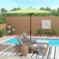 Rectangular Patio Umbrella 10x6.5 FT Outdoor Market Umbrella with Crank Handle 6