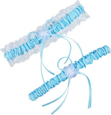 Women's White Lace Wedding Garters 2-Piece Set Bridal Garter Prom Gift