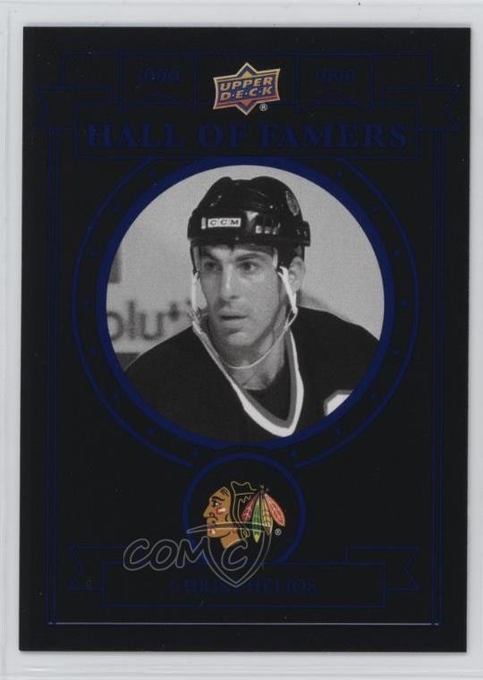2025-26 Chicago Blackhawks Centennial Windy City Blue /65 Chris Chelios HOF l5j