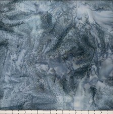 1 Yard Cut of Lunn Fabric Handpaint 100% Cotton 1346 Shadow Grey Blue Storm