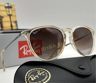 Ray-Ban RB4171 Erika Polarized Sunglasses Brown Gradient 54mm UV400 Unisex