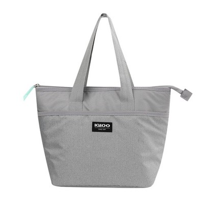IGLOO Kühltasche Grau Print - Faltbar Platz für 14 Dosen Snacks & Getränke