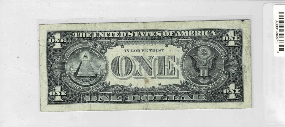 Billete de $1 de la Reserva Federal 1988A 'WEB'--fr.1917-F--Función 14 1/2--Valor de $325 en UNC Foto 2 de 4