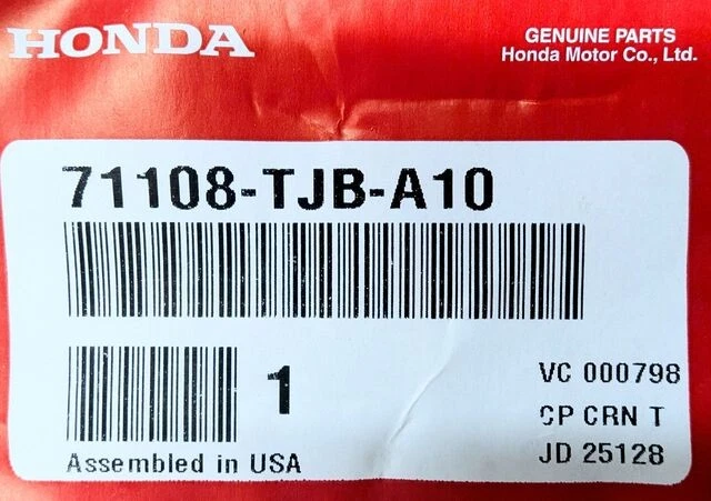 Parachoques delantero interior genuino Acura 2019-2021 RDX - adorno L 71108-TJB-A10 Foto 4 de 4