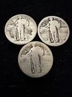 Lot If 3 Standing Liberty Quarters No Dates