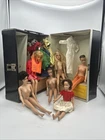 MTB-Vintage Lot Of 6 Mattel Barbie Dolls, Accessories & Carrying Case. 1958-2015