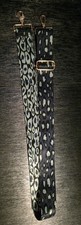 Adjustable Crossbody Bag Strap Leopard Print Navy Gold Hardware Replacement