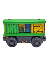 Thomas Wooden Railway Green Box Car 2003 Train Tank Engine