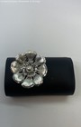Vintage Silver Tone Faux Pearl Flower Brooch 10.3g — photo 2