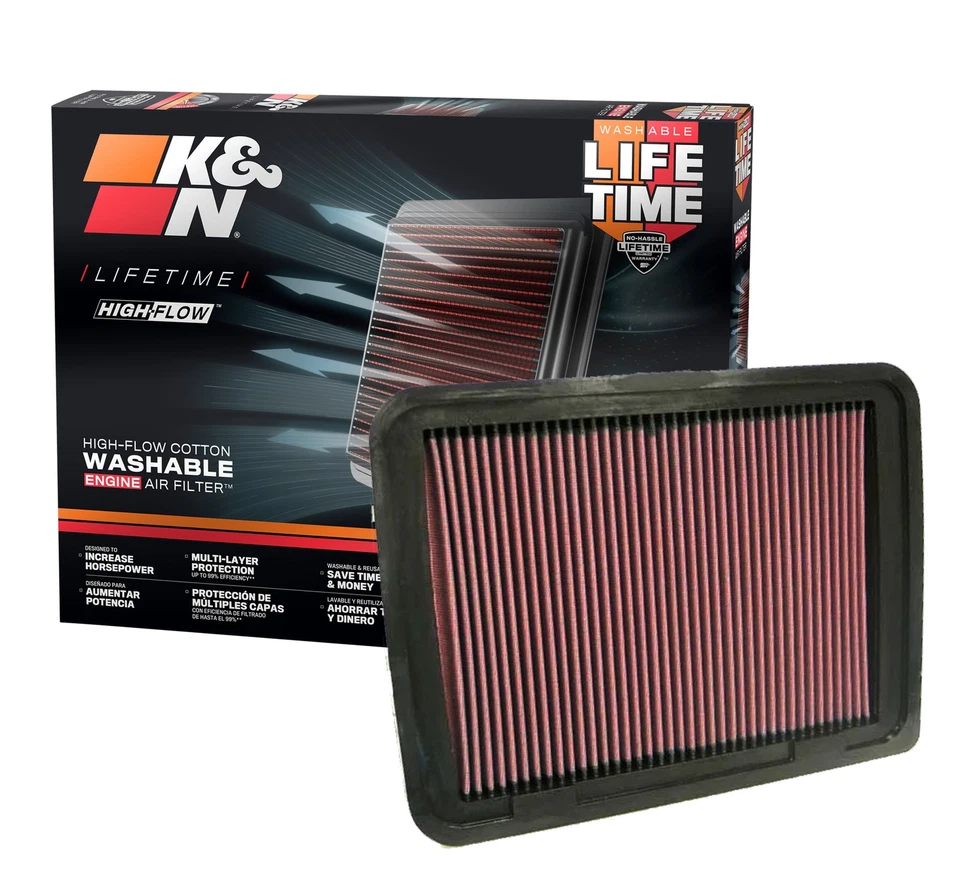 Filtro de aire de repuesto K&N TOYOTA TACOMA 2,7 L-L4; 2005-2010 Foto 2 de 2