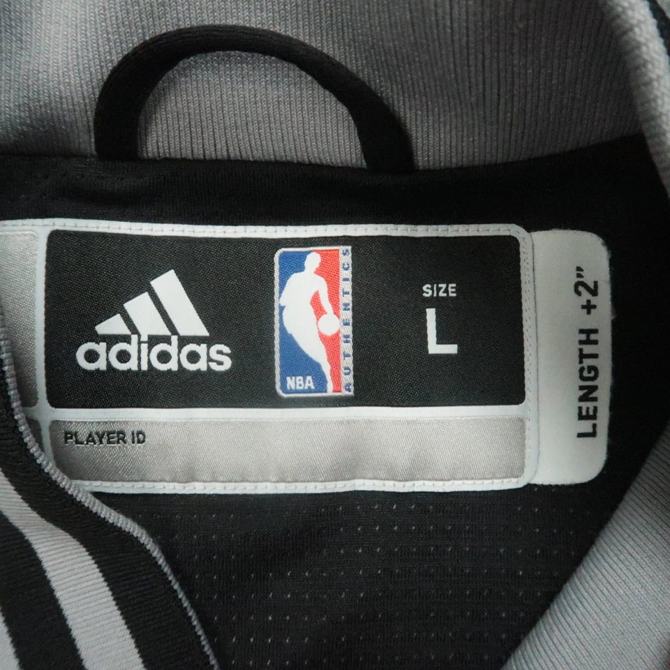 Phoenix Suns Jacket Mens Large Adidas Silver Black Warmup Snap Front VTG * - Image 3 of 4