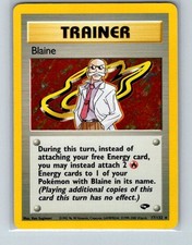 Blaine 17/132 Holo Rare Gym Challenge Pokemon Unlimited Holo Moderately Played on eBay