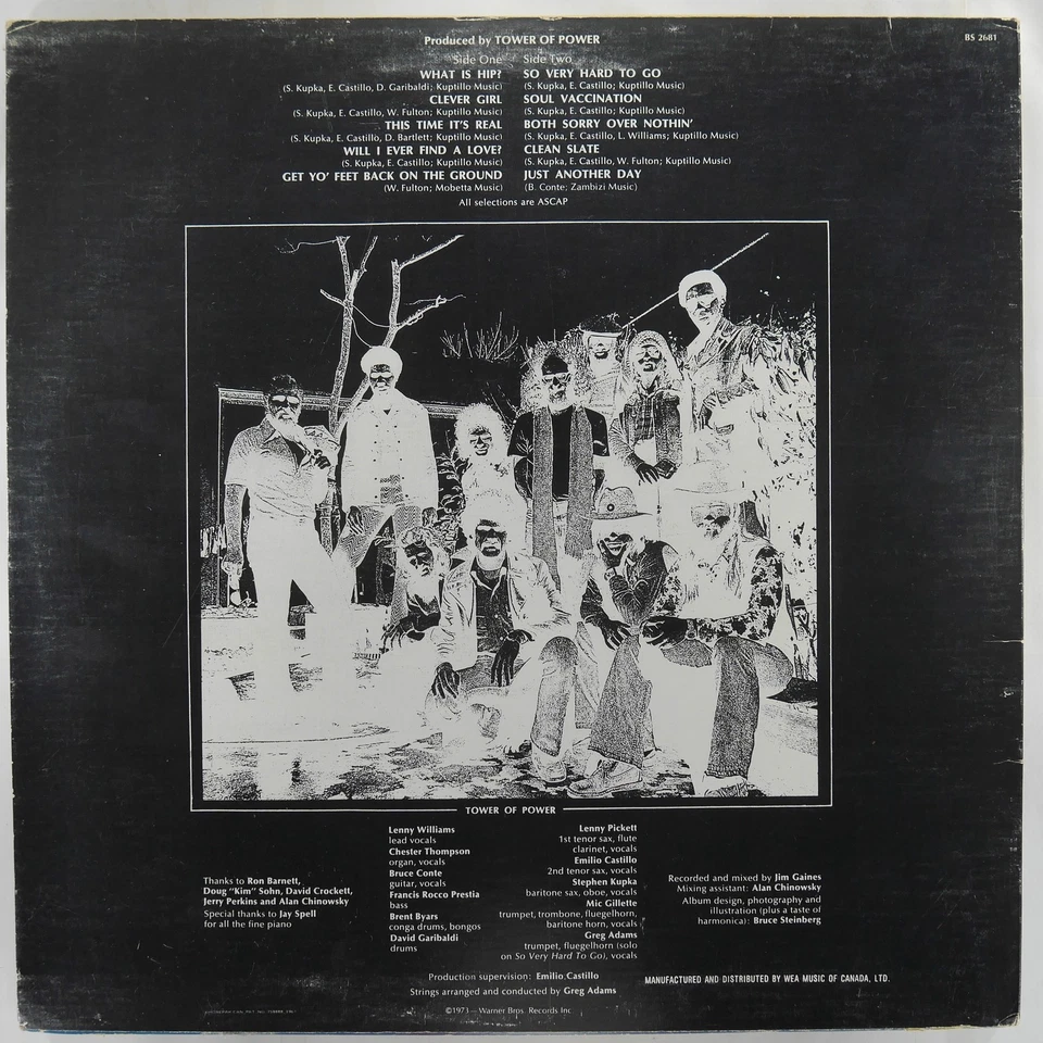 TOWER OF POWER Tower Of Power WARNER BROS K 46223 VG 1973 Jazz-Funk LP Soul - Image 2 of 4
