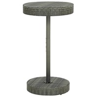 Gartentisch Grau 60,5X106 Cm Poly Rattan