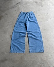 Women s Baggy Wide Leg Flared Blue Denim Pants