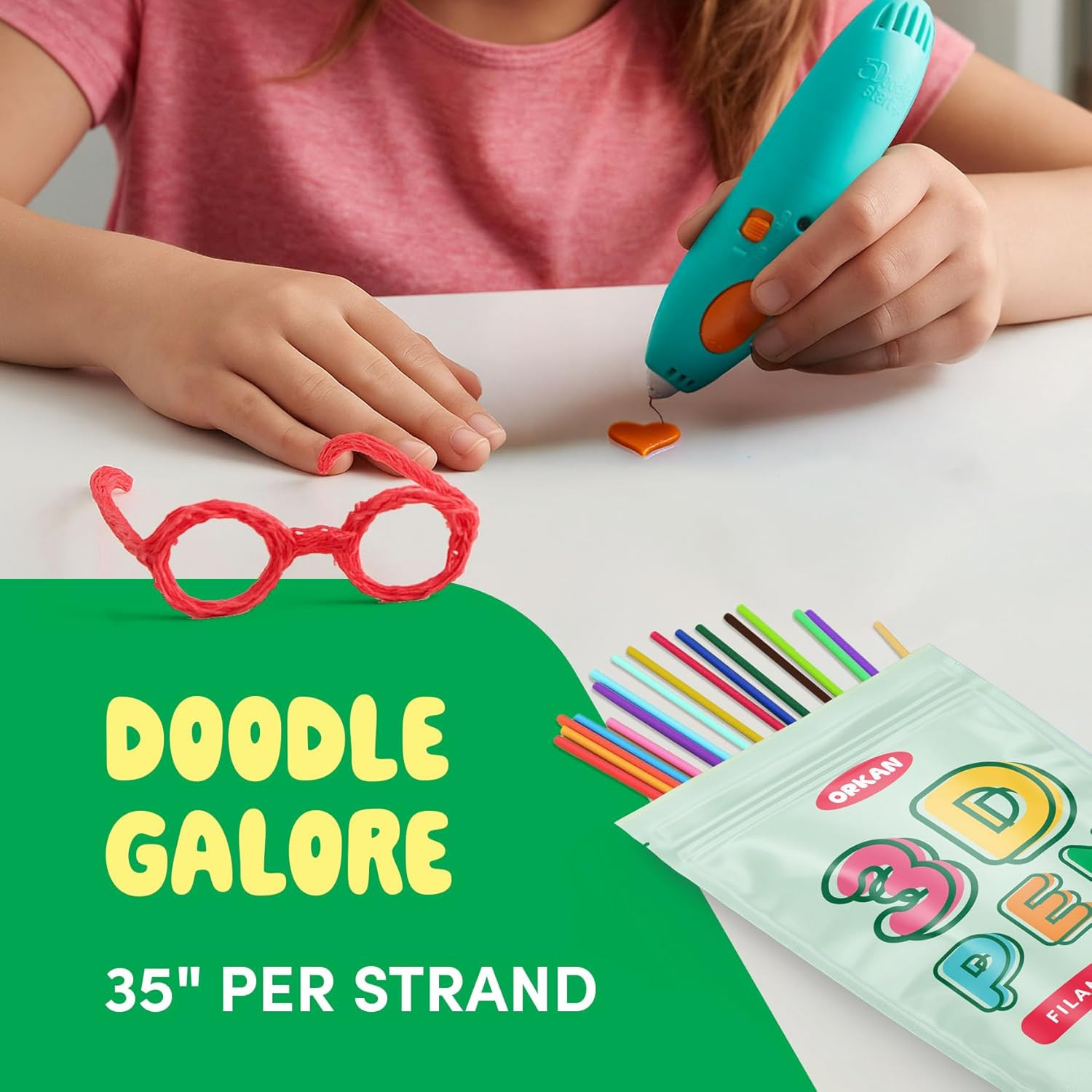 300 X  3D Pen Filament Refills | Only Compatible with the 3Doodler Start+ | 15 J