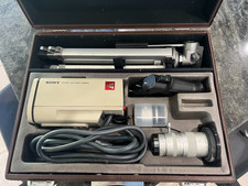 VINTAGE SONY ROTARY SHUTTER CAMERA RSC-1010 CASE, LENSES TRIPOD AS PICTURED